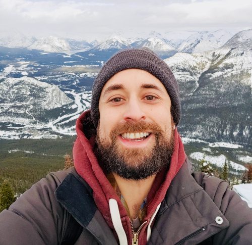 Kurt Conroyd with mountains