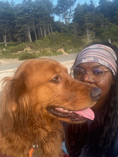 Monique with pup
